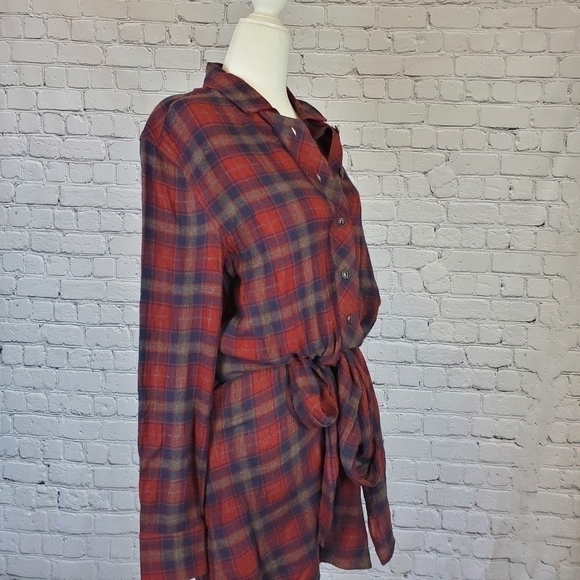 RAG & bone Falicia Plaid Tie Waist Shirt Dress NWT - Picture 7 of 11